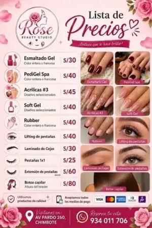 Uñas acrílicas #3 con diseños seleccionados