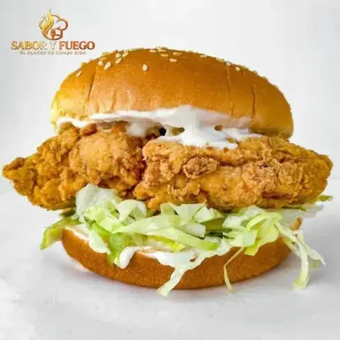 Hamburguesa de pechuga de pollo