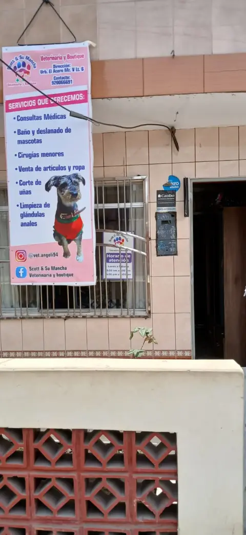 Scott y Su Mancha Veterinaria y Boutique