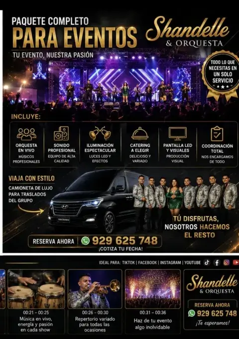 Paquete completo para eventos