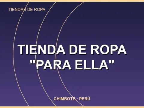 Tienda de ropa "para ella"