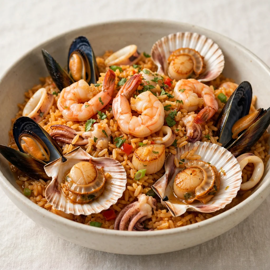 Arroz con Mariscos al Estilo Chimbotano