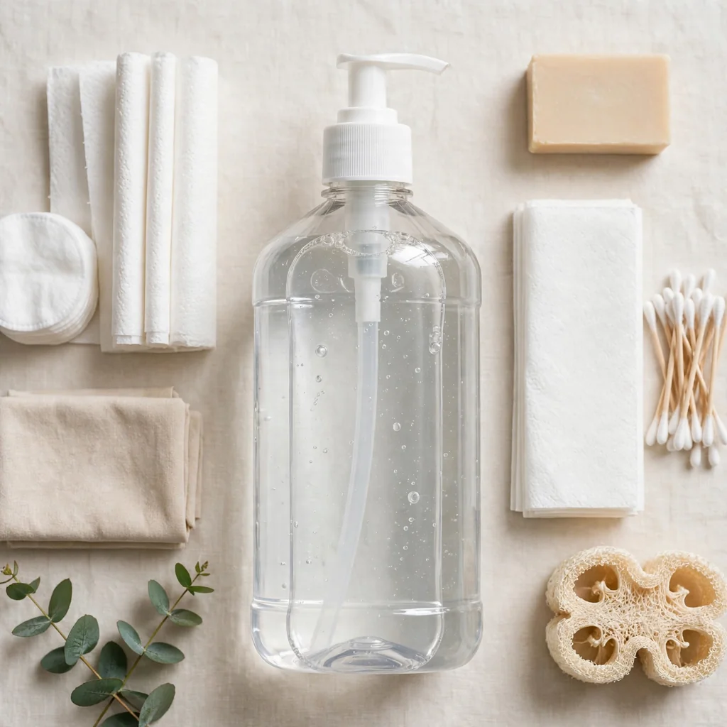 Alcohol en gel antibacterial de 1 litro con dispensador