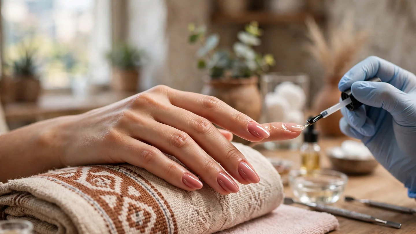 Manicure con esmaltado en gel