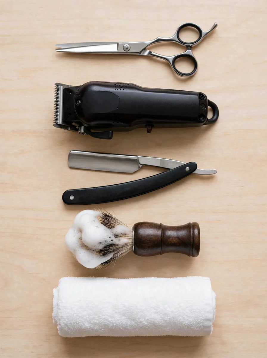 Combo de corte con perfilado de barba