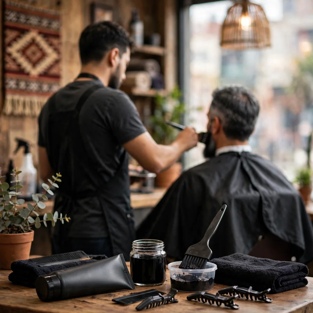 Tinte de barba y bigote para disimular las canas
