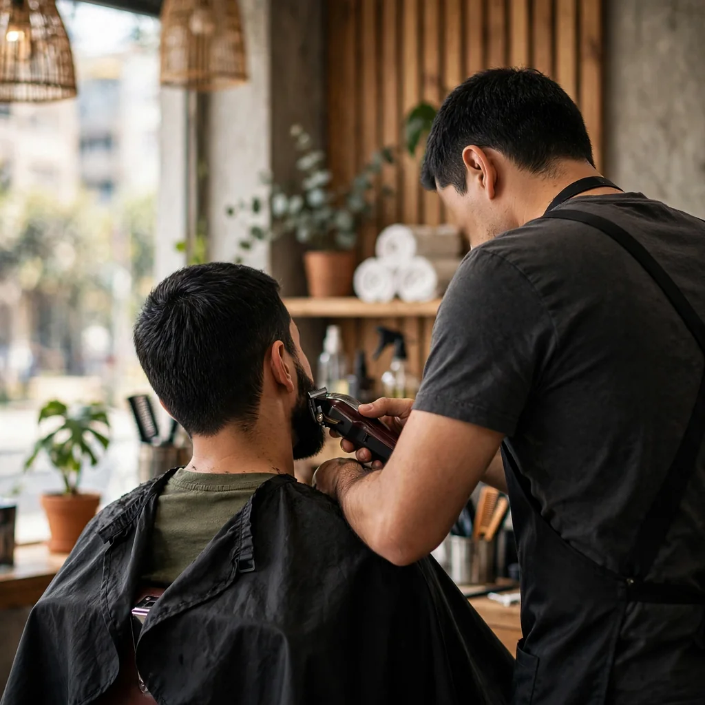 Corte de precisión con arreglo de barba