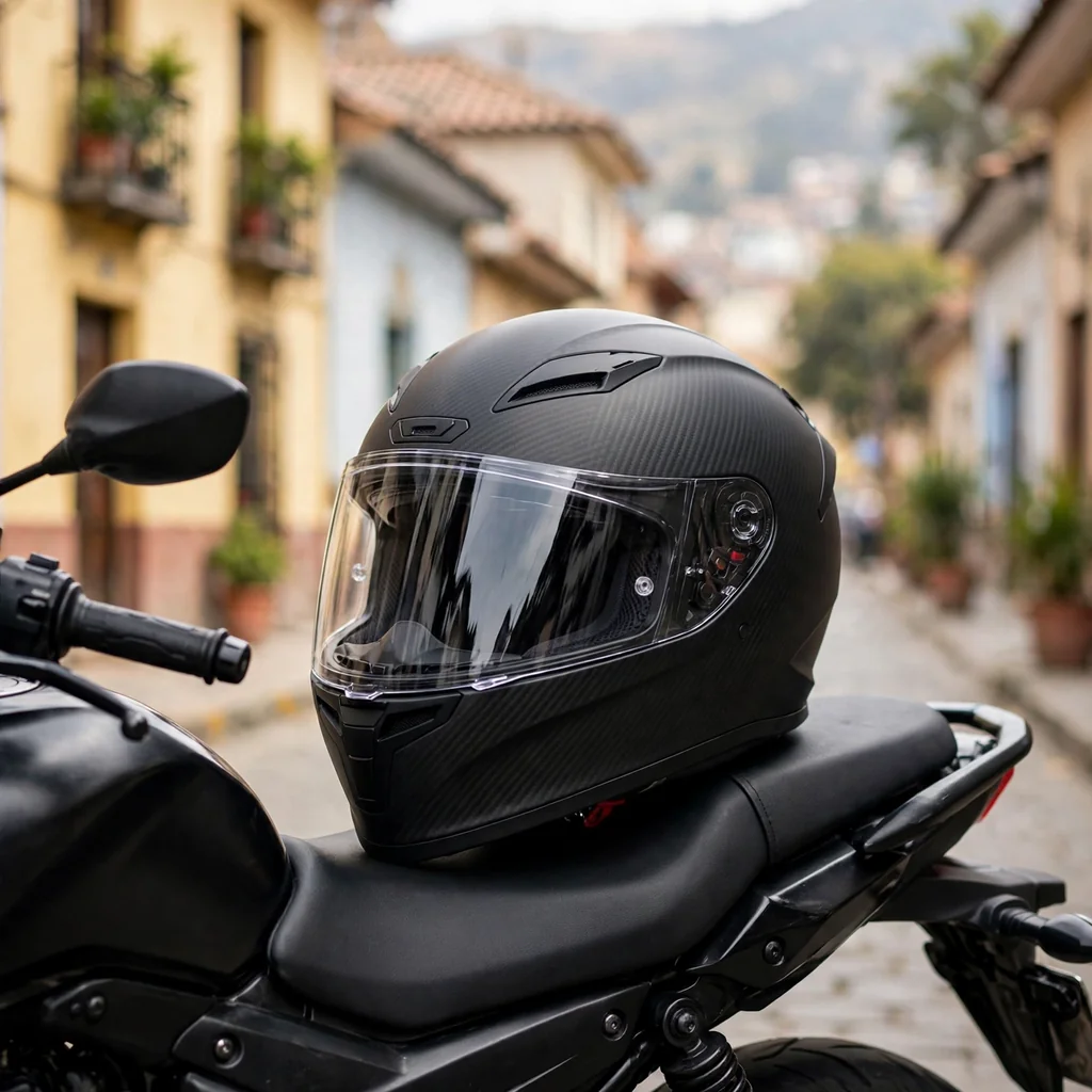 Casco de moto certificado con visor antivaho