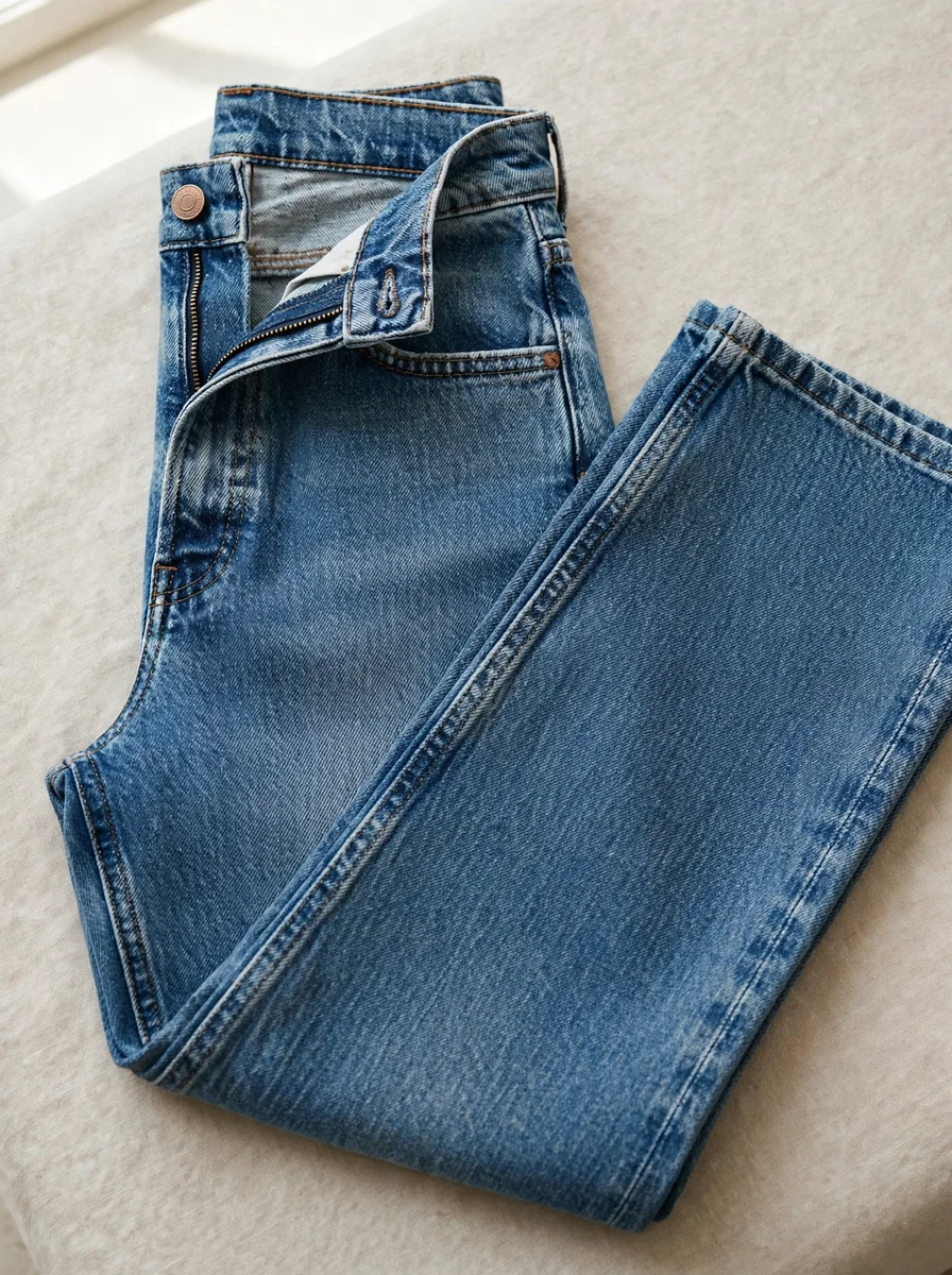 Pantalón de jean para dama tiro alto