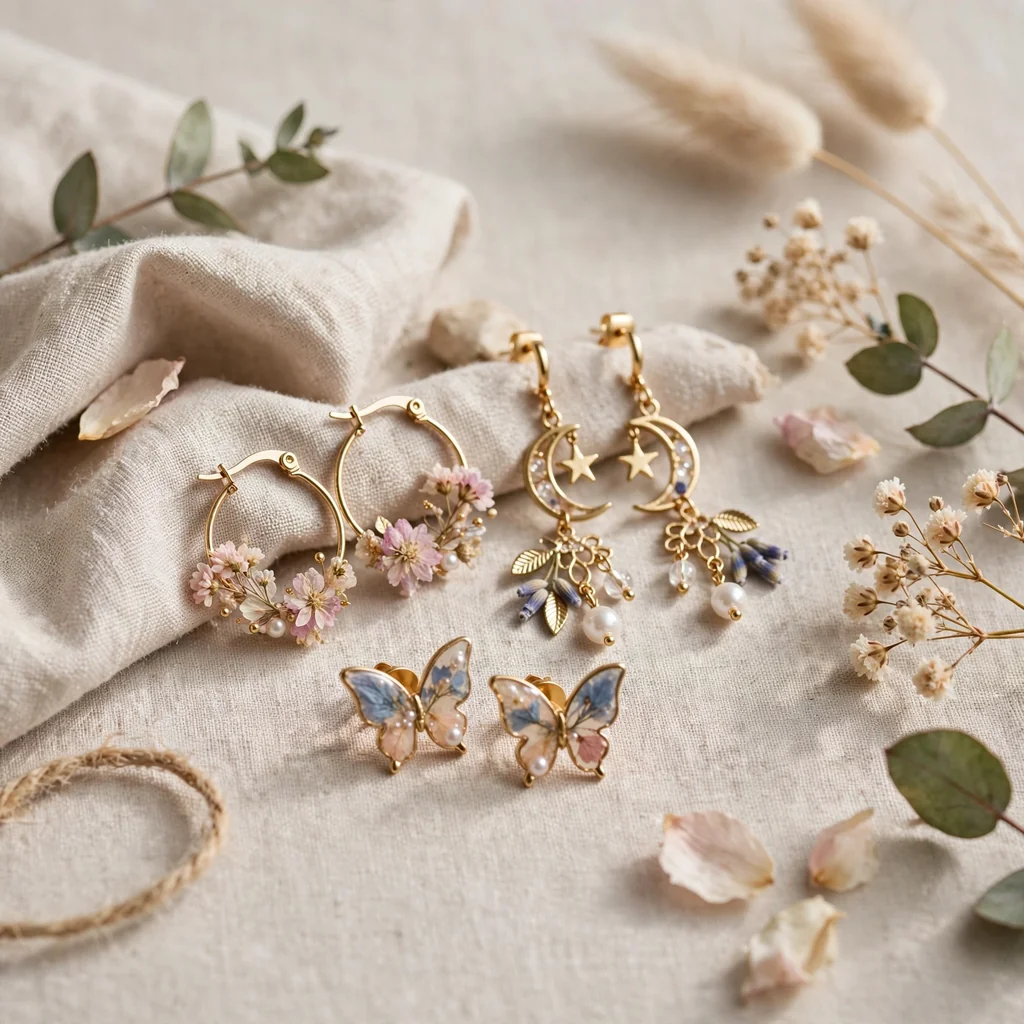 Set de aretes de fantasía para regalo