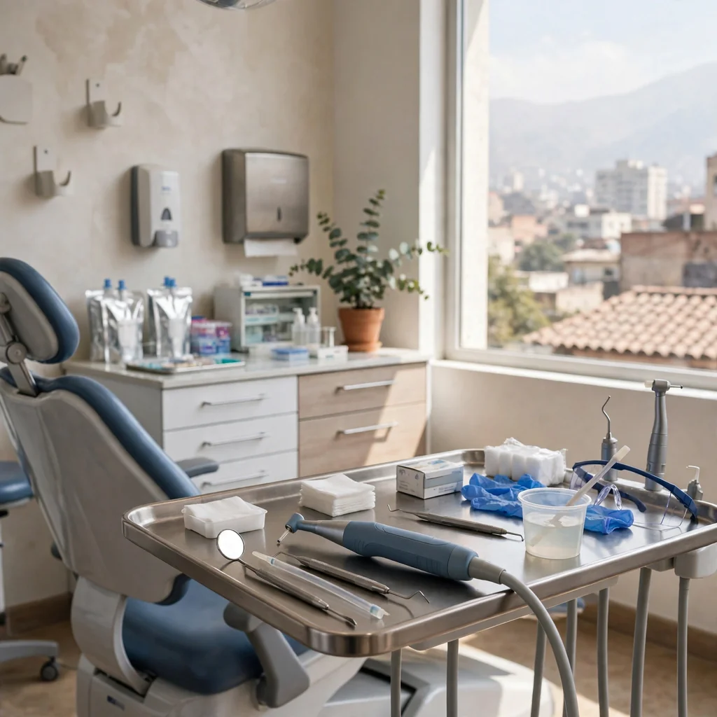 Limpieza dental con ultrasonido y flúor