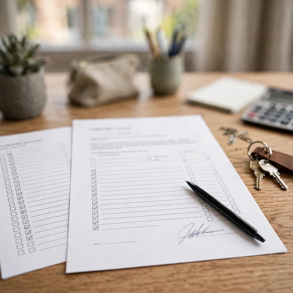 Contrato de alquiler con inventario firmado