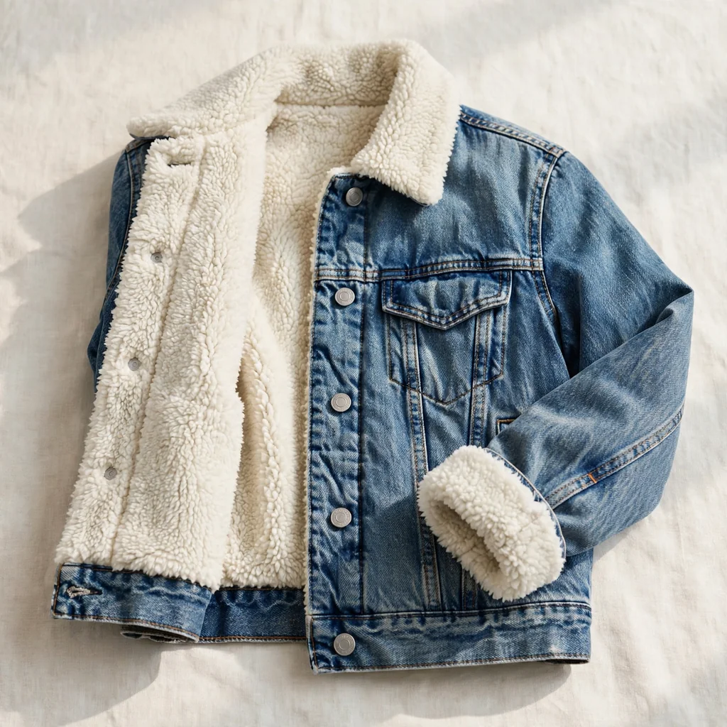 Casaca de jean con forro polar para dama