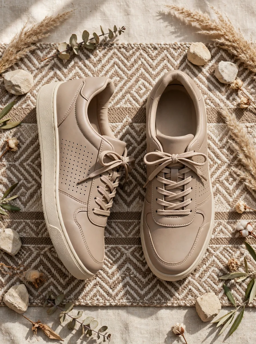 Zapatillas urbanas de cuero sintético para dama