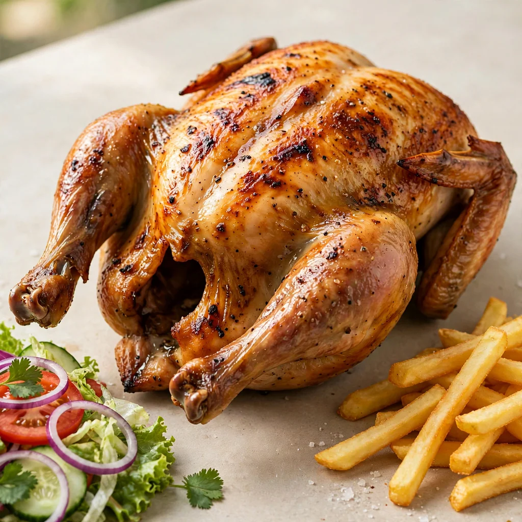 Pollo a la brasa entero con