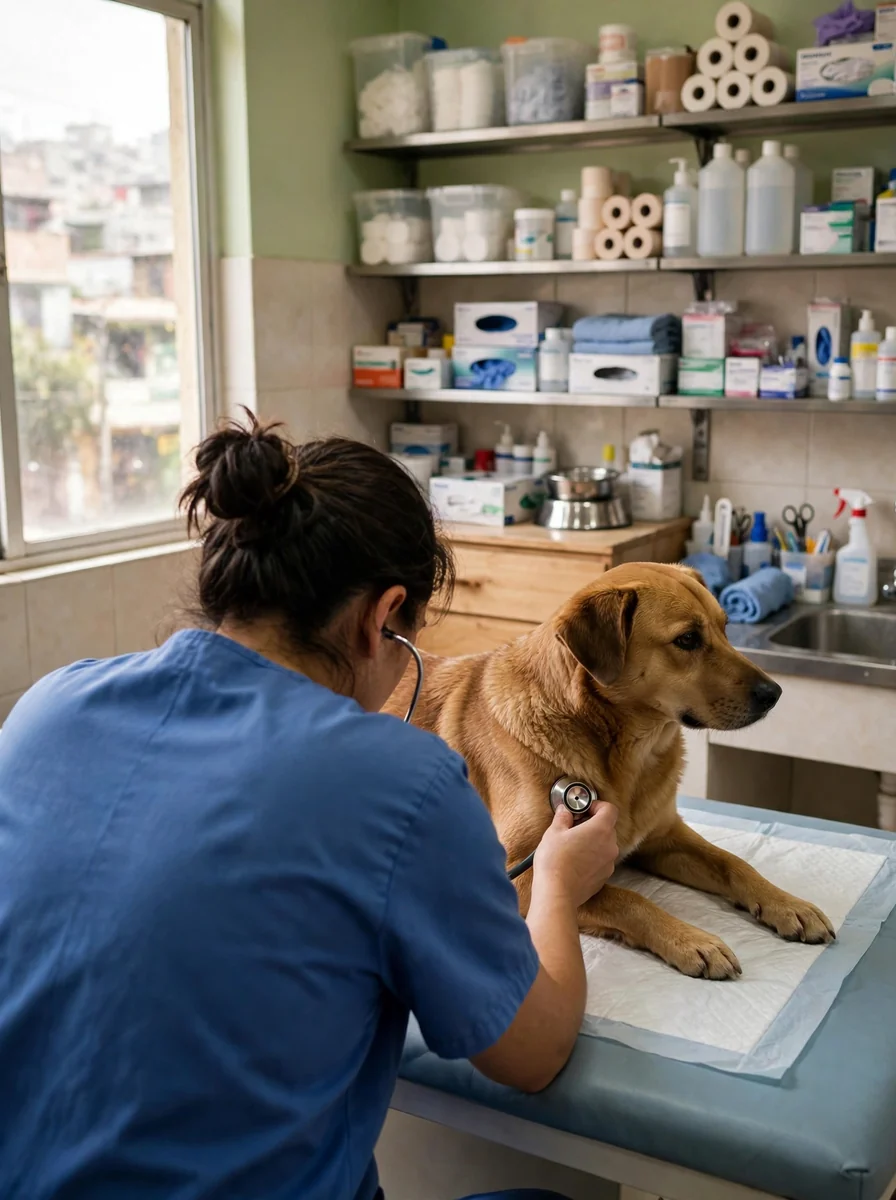 Consulta veterinaria general con revisión completa