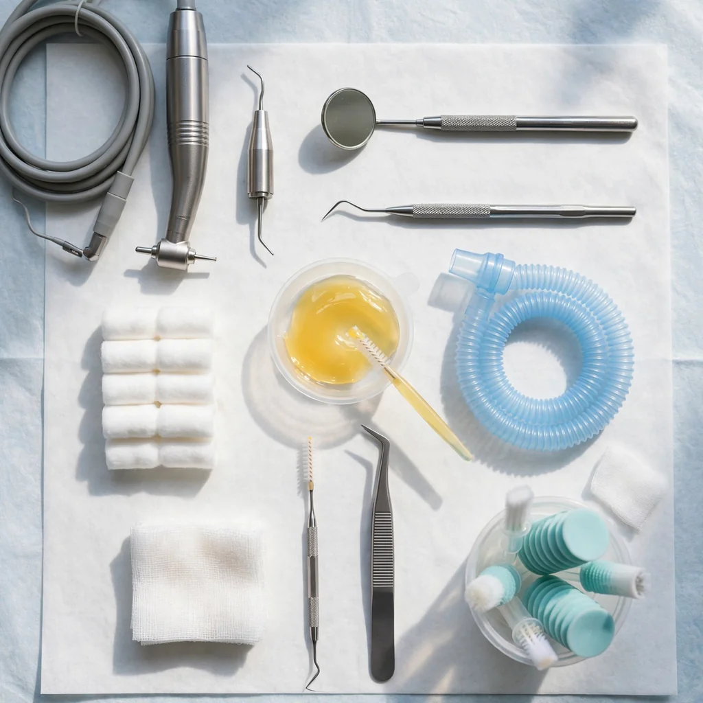 Limpieza dental con ultrasonido y flúor