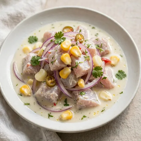 Ceviche de corvina con leche de tigre