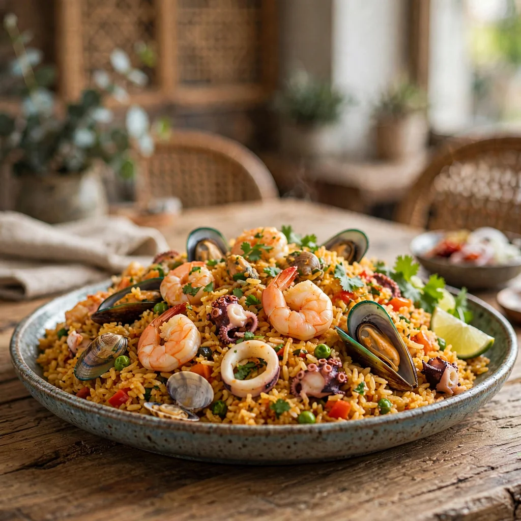 Arroz con mariscos porción familiar