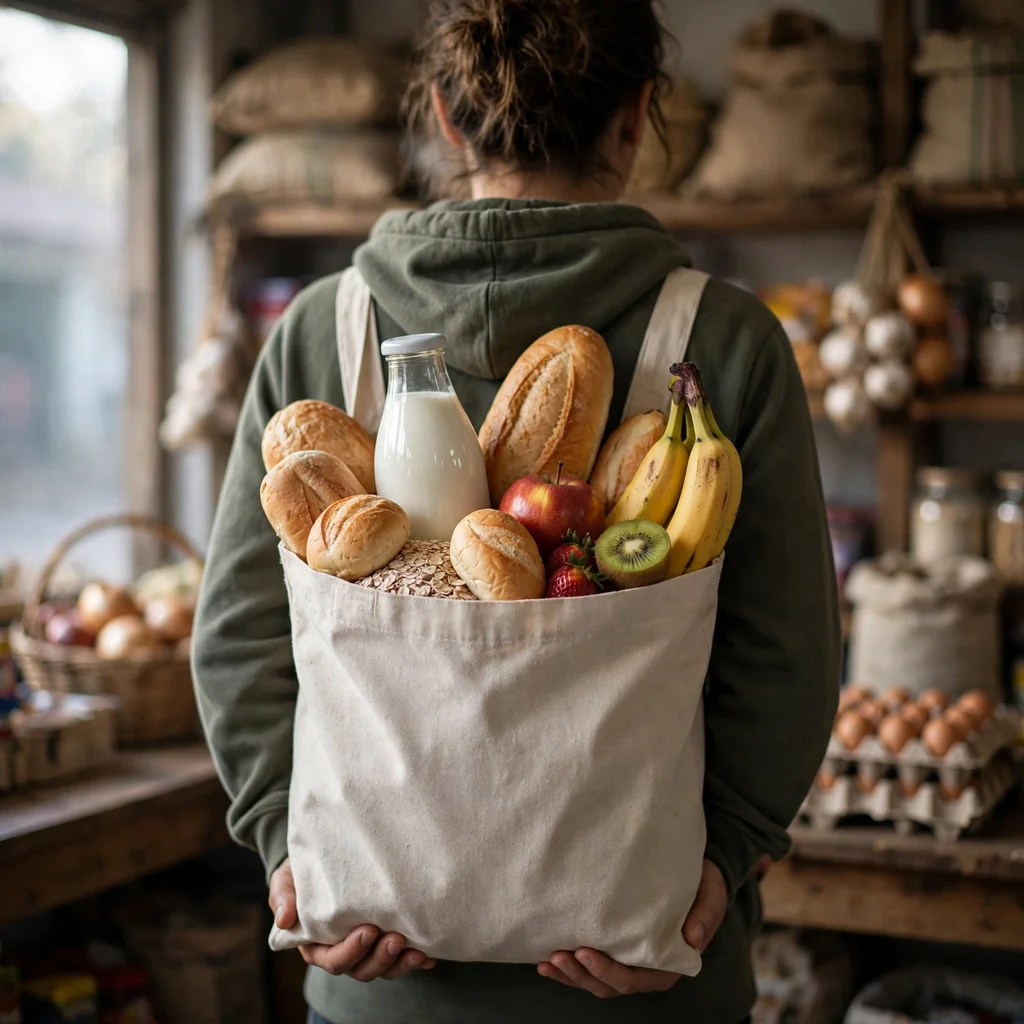 Bolsa de desayuno para el turno