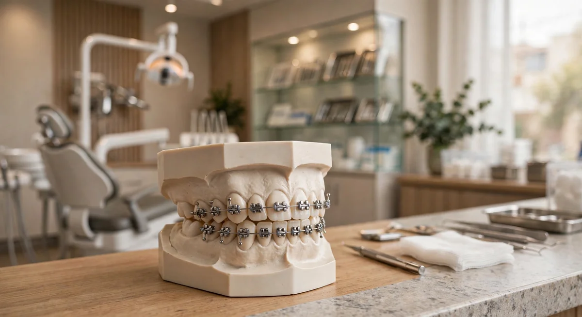 Control de ortodoncia con ajuste de brackets