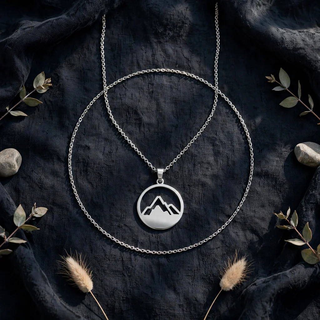 Collar con dije de acero inoxidable