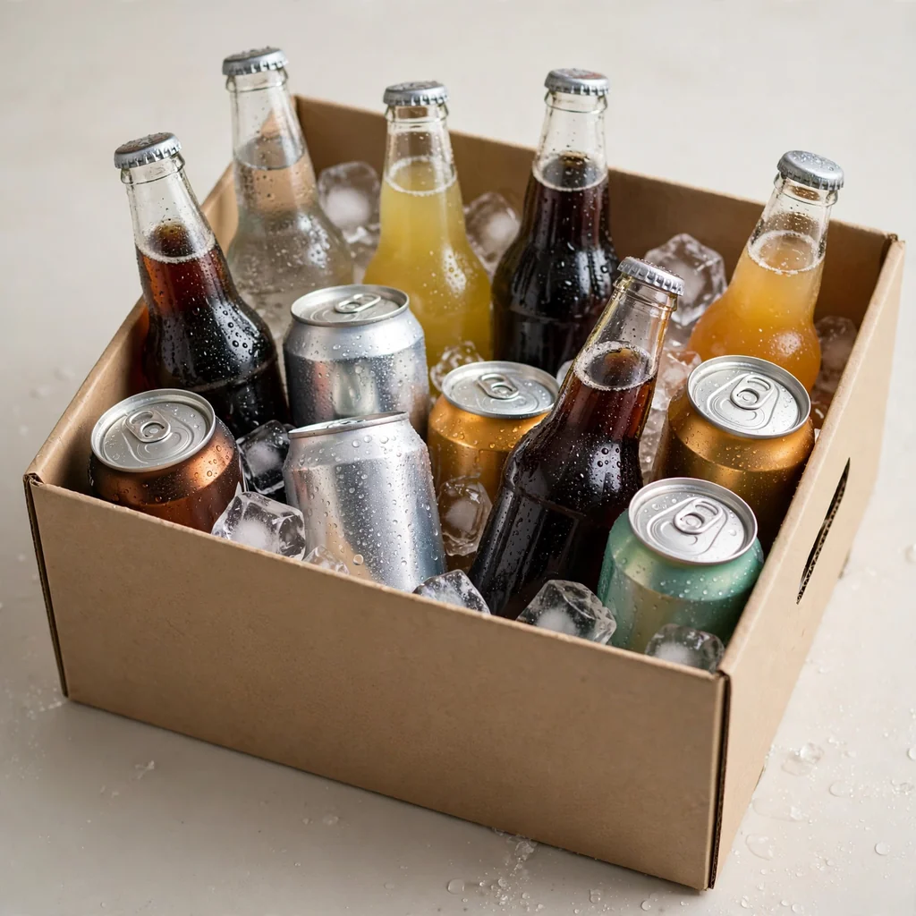 Caja de bebidas y gaseosas heladas