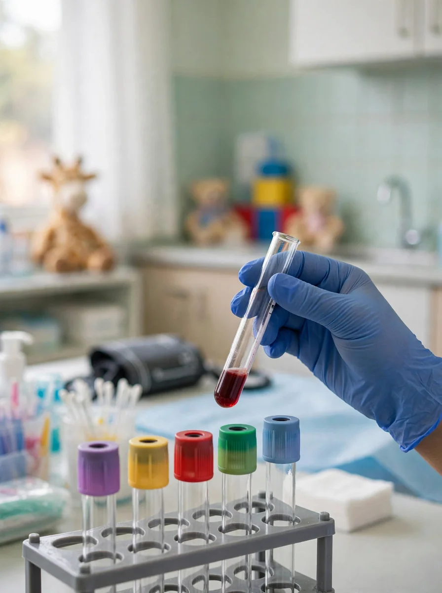 Exámenes de laboratorio y certificado de salud escolar