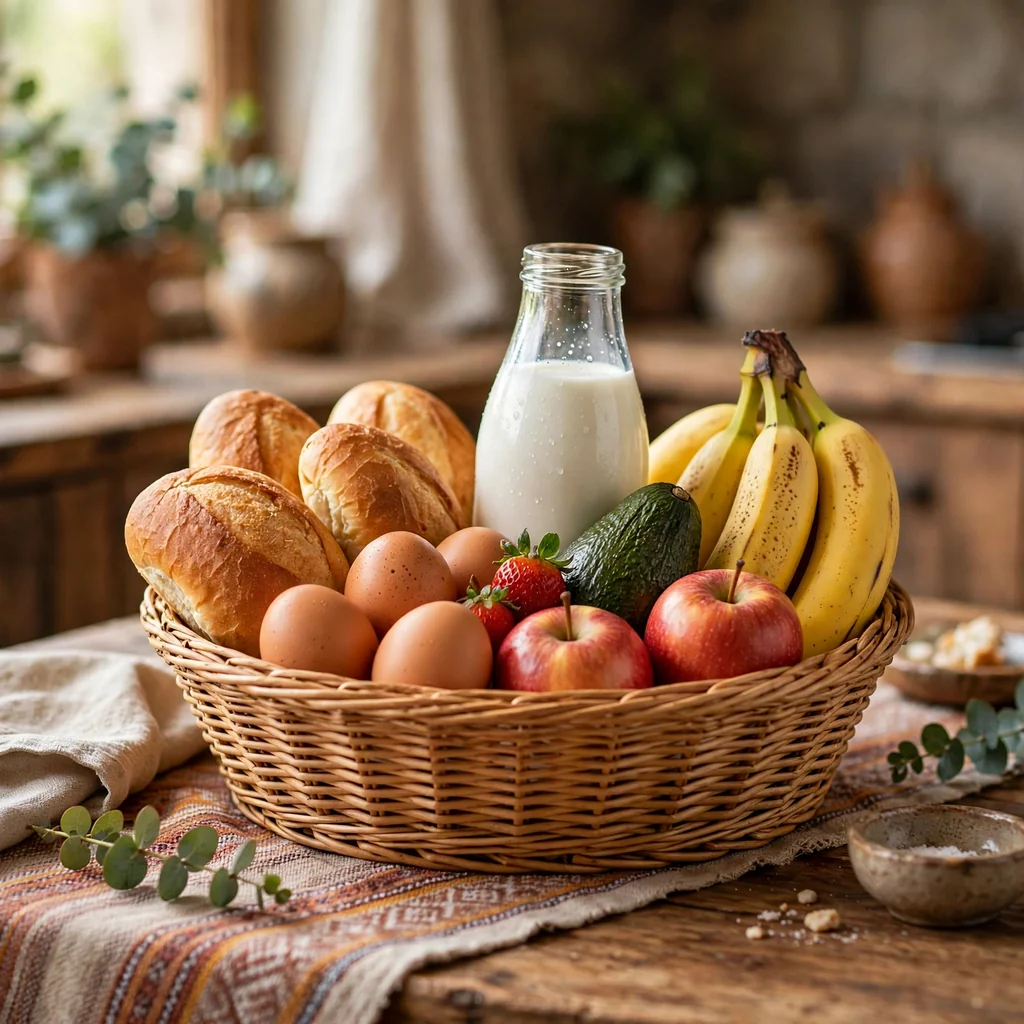 Canasta del desayuno para la semana
