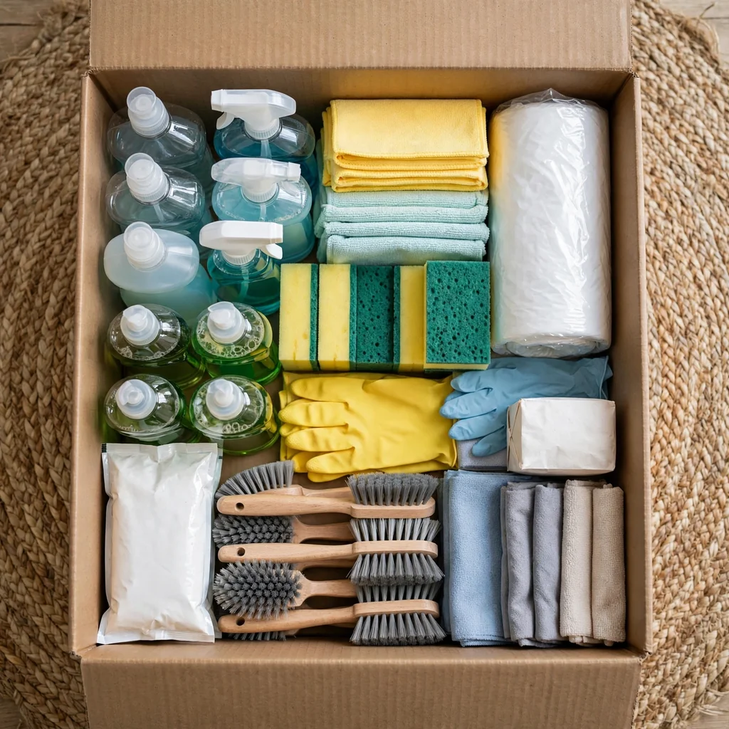 Caja de artículos de limpieza al por mayor