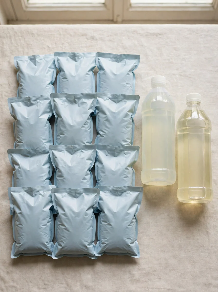 Docena de detergente y lejía