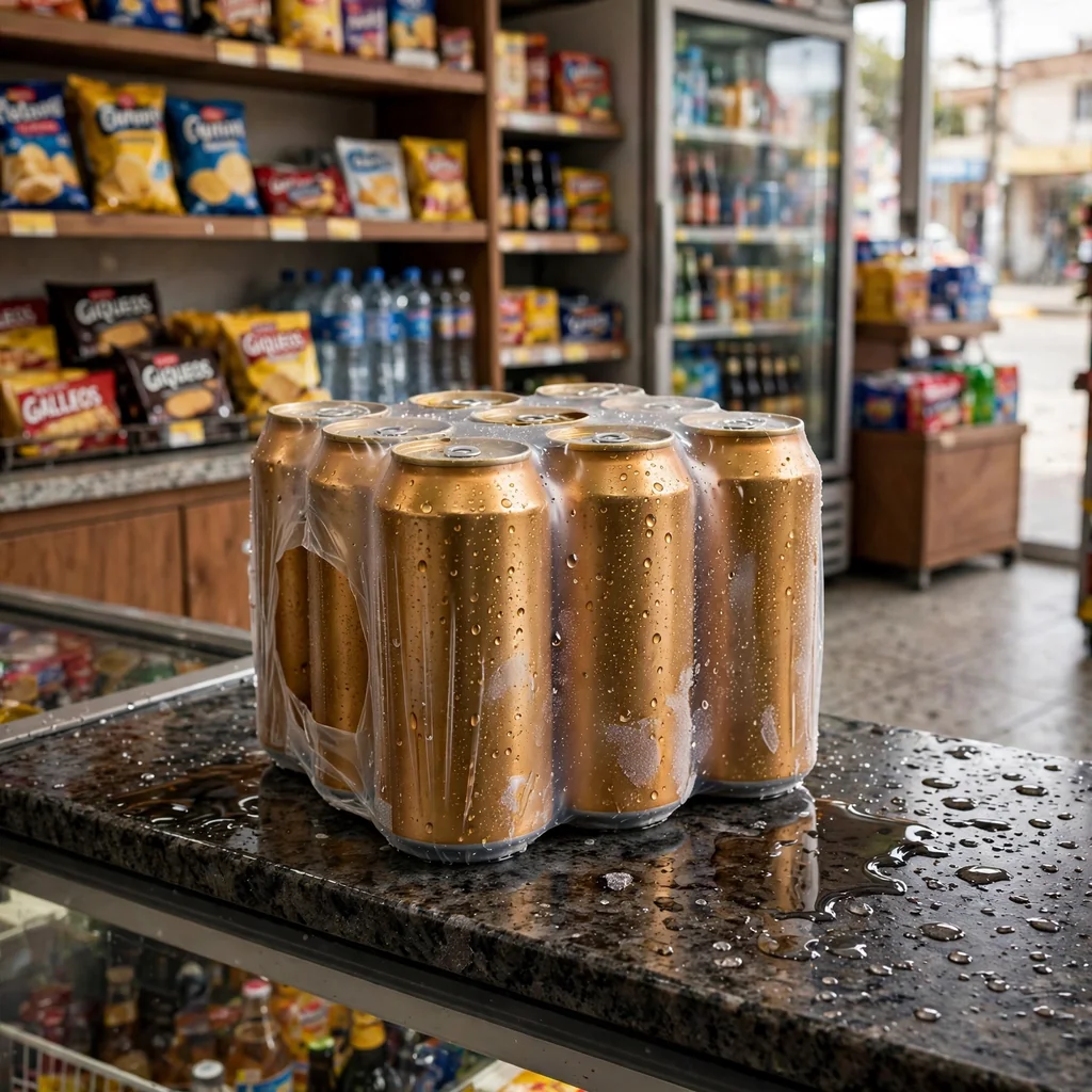 Six pack de cervezas heladas