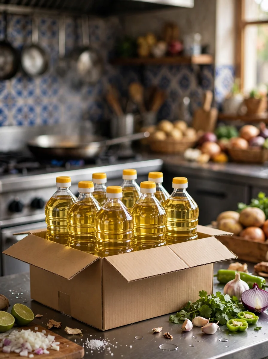 Caja de aceite vegetal por mayor