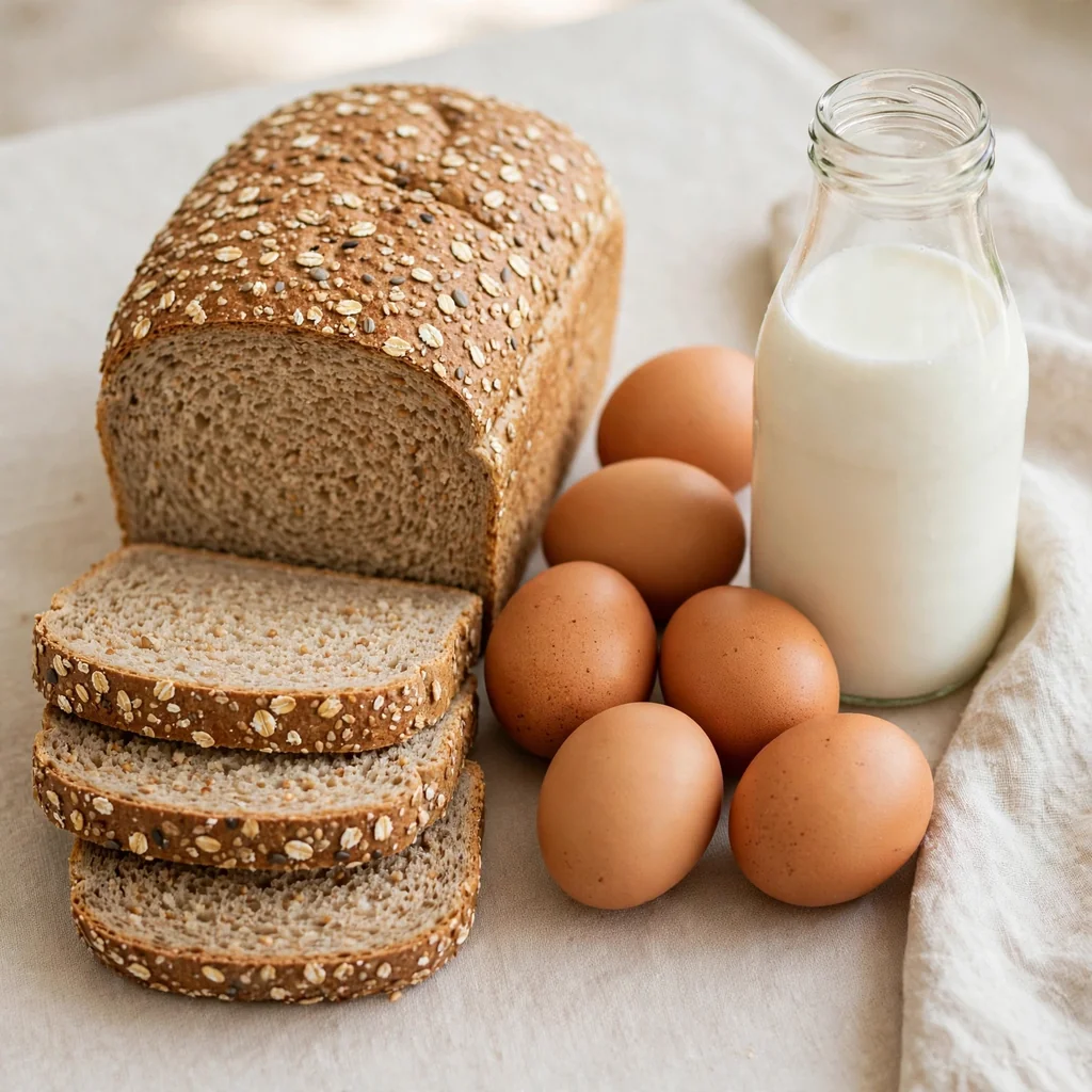 Combo del desayuno (huevos, leche y pan)