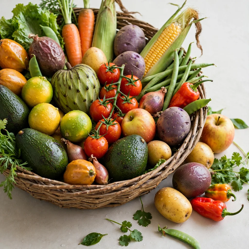 Jaba de verduras y frutas del día