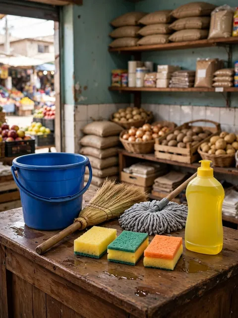 Kit de limpieza básico del hogar