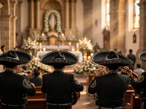 Homenaje y misa de aniversario con mariachi