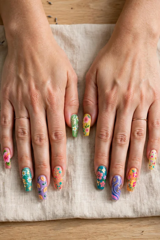 Uñas acrílicas con diseño (promo S/ 35)
