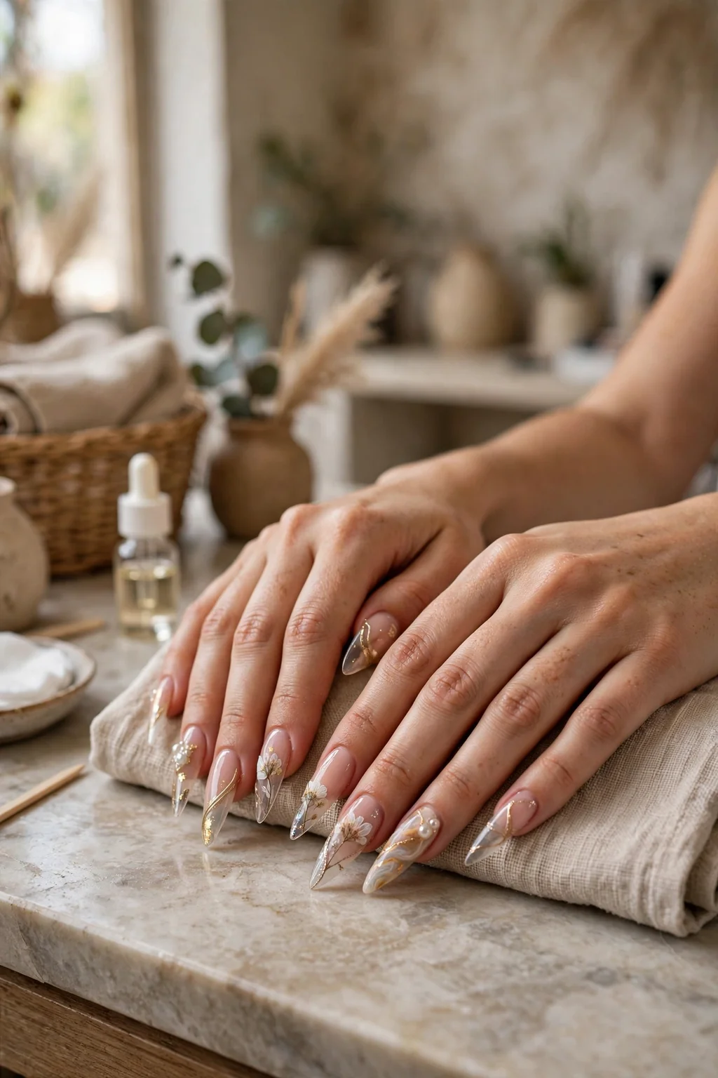Uñas acrílicas con diseño exclusivo