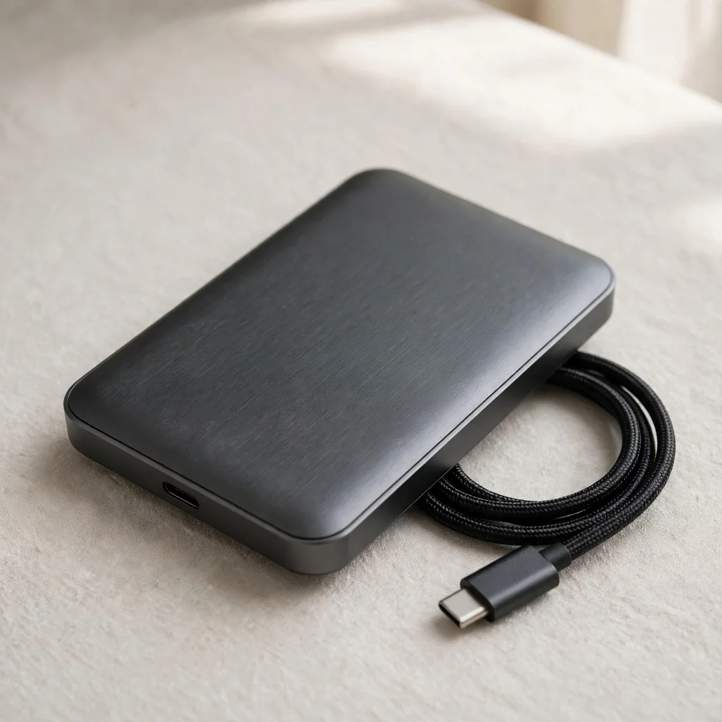 Disco duro externo SSD de 1TB para respaldo rápido de datos