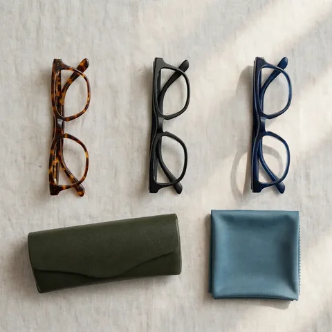 Lentes con montura de acetato italiano