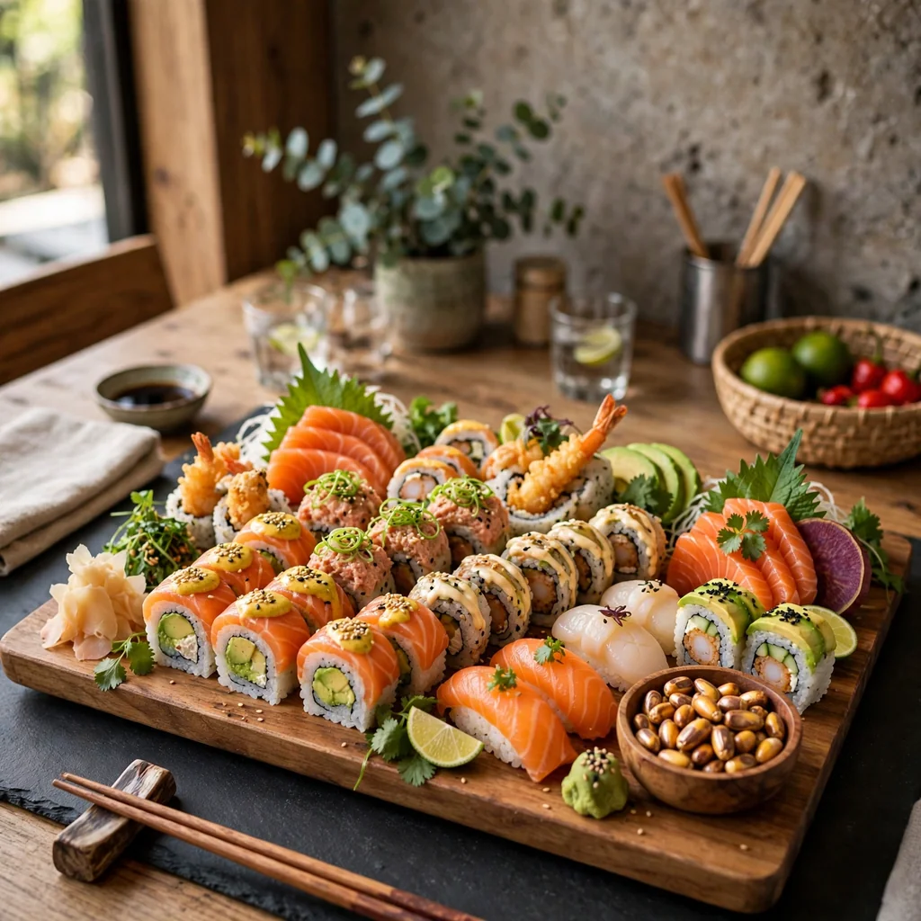 Combinado de sushi para compartir