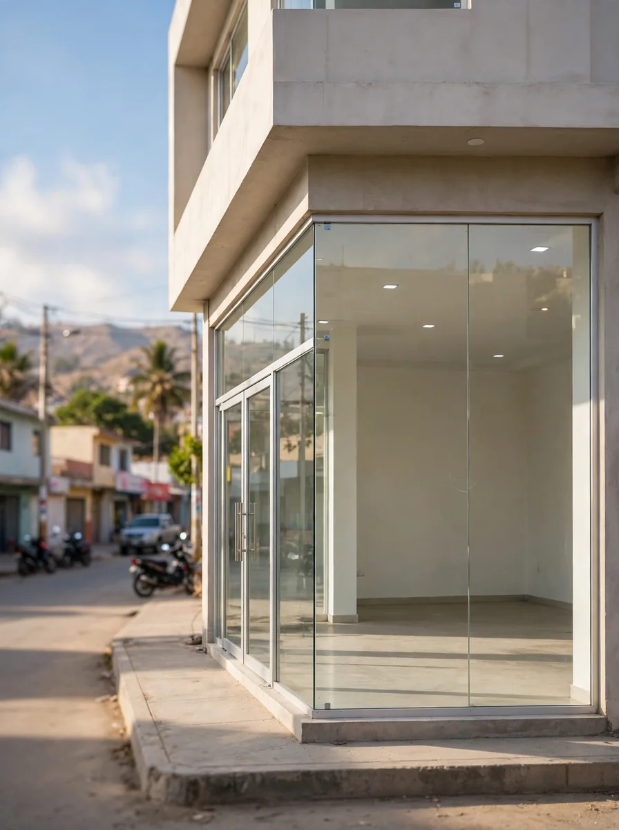 Alquiler de local comercial en esquina con amplio frente y vitrina