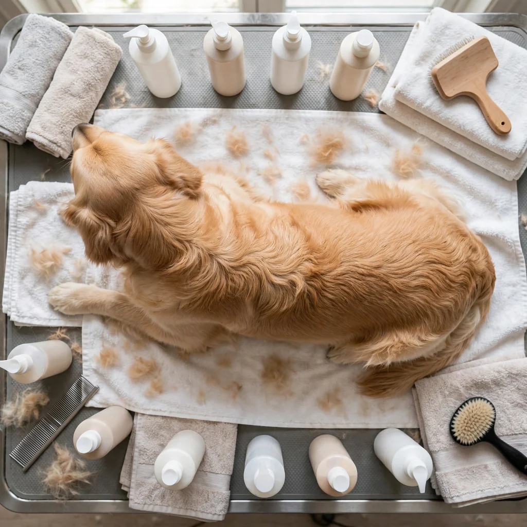 Baño y secado canino