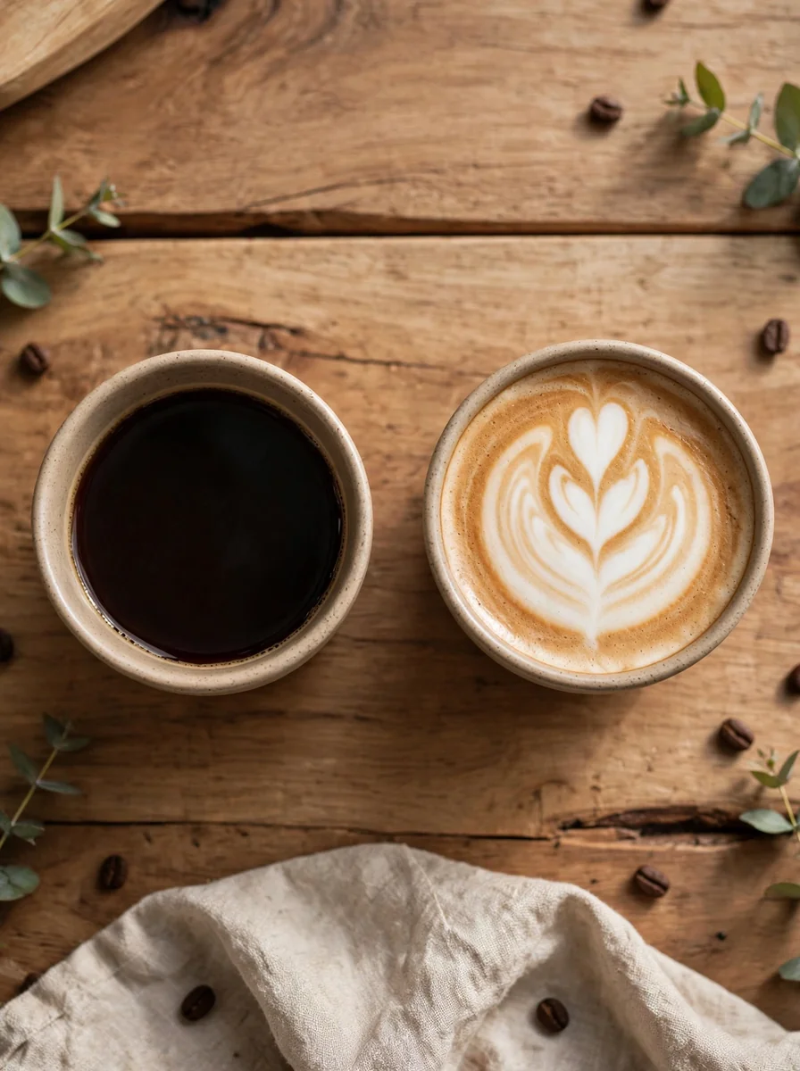 Café pasado y capuchino