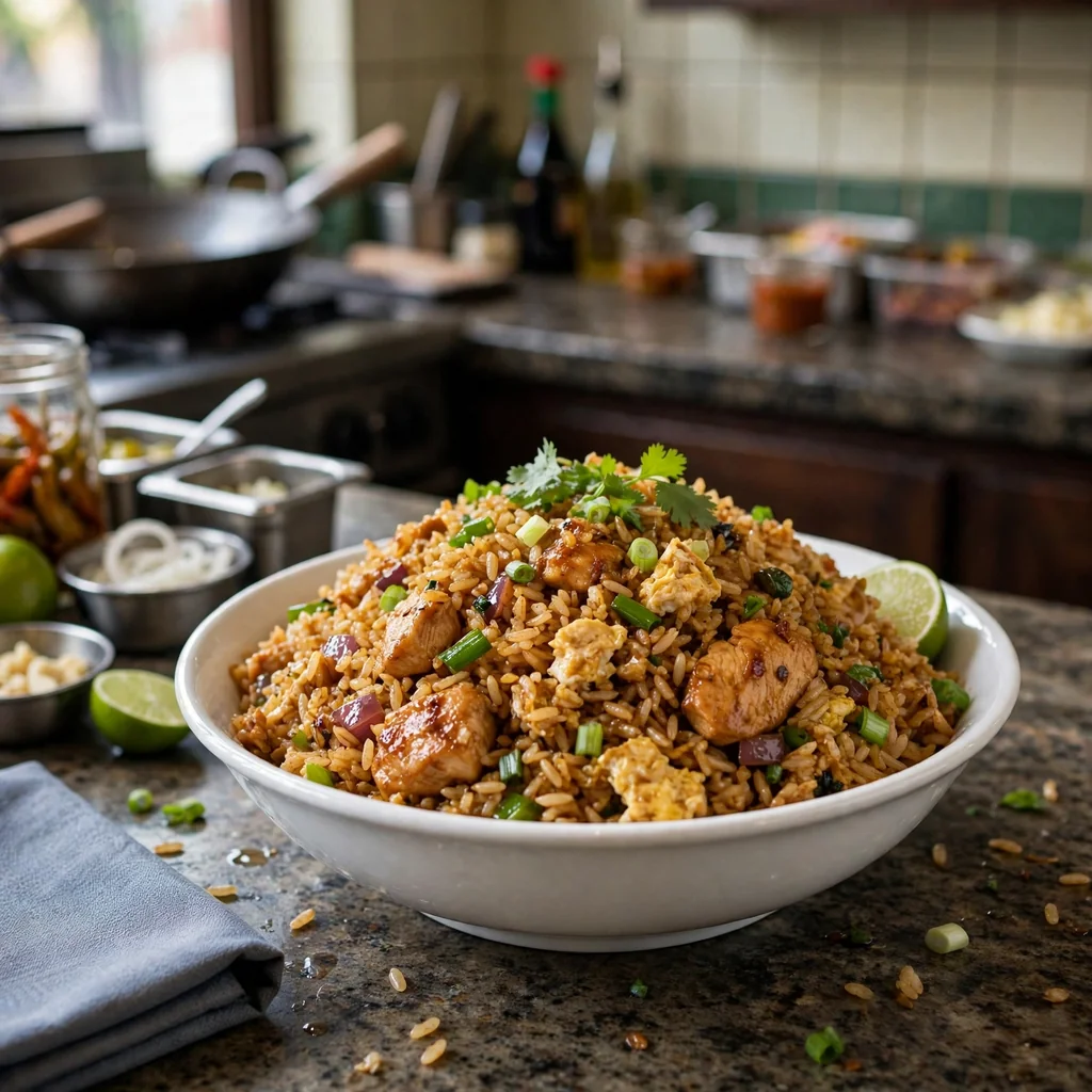 Arroz chaufa de pollo