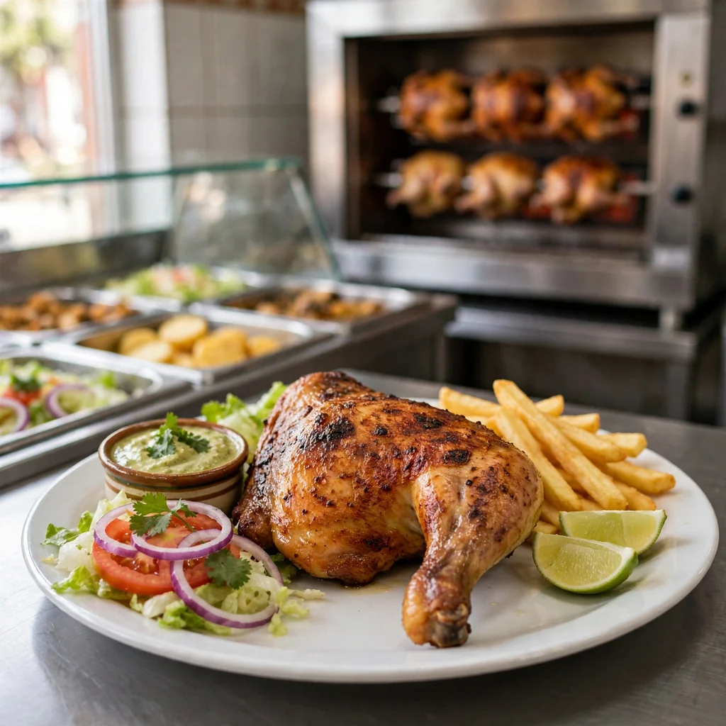 Cuarto de pollo a la brasa