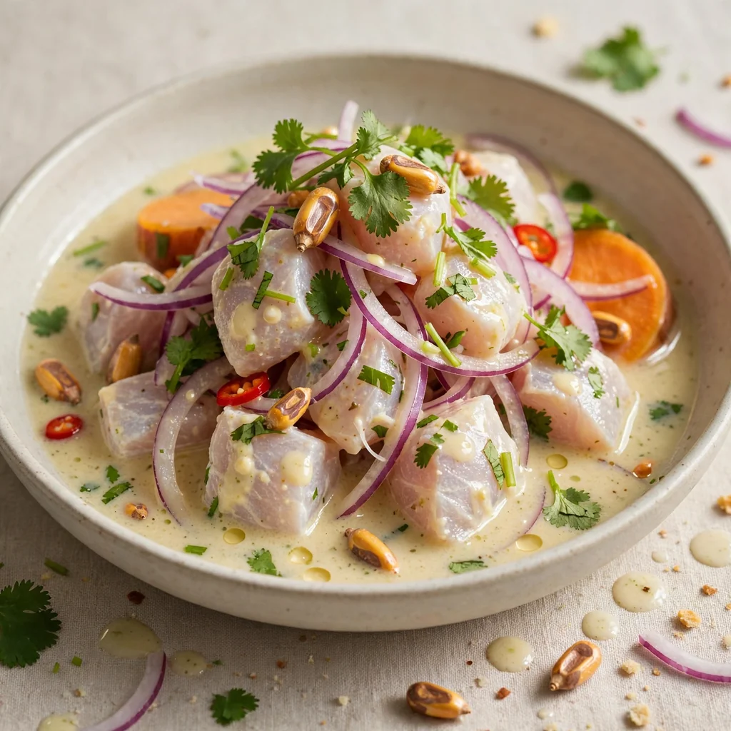 Ceviche de pescado fresco