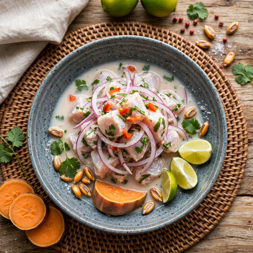 Ceviche de pescado de la casa