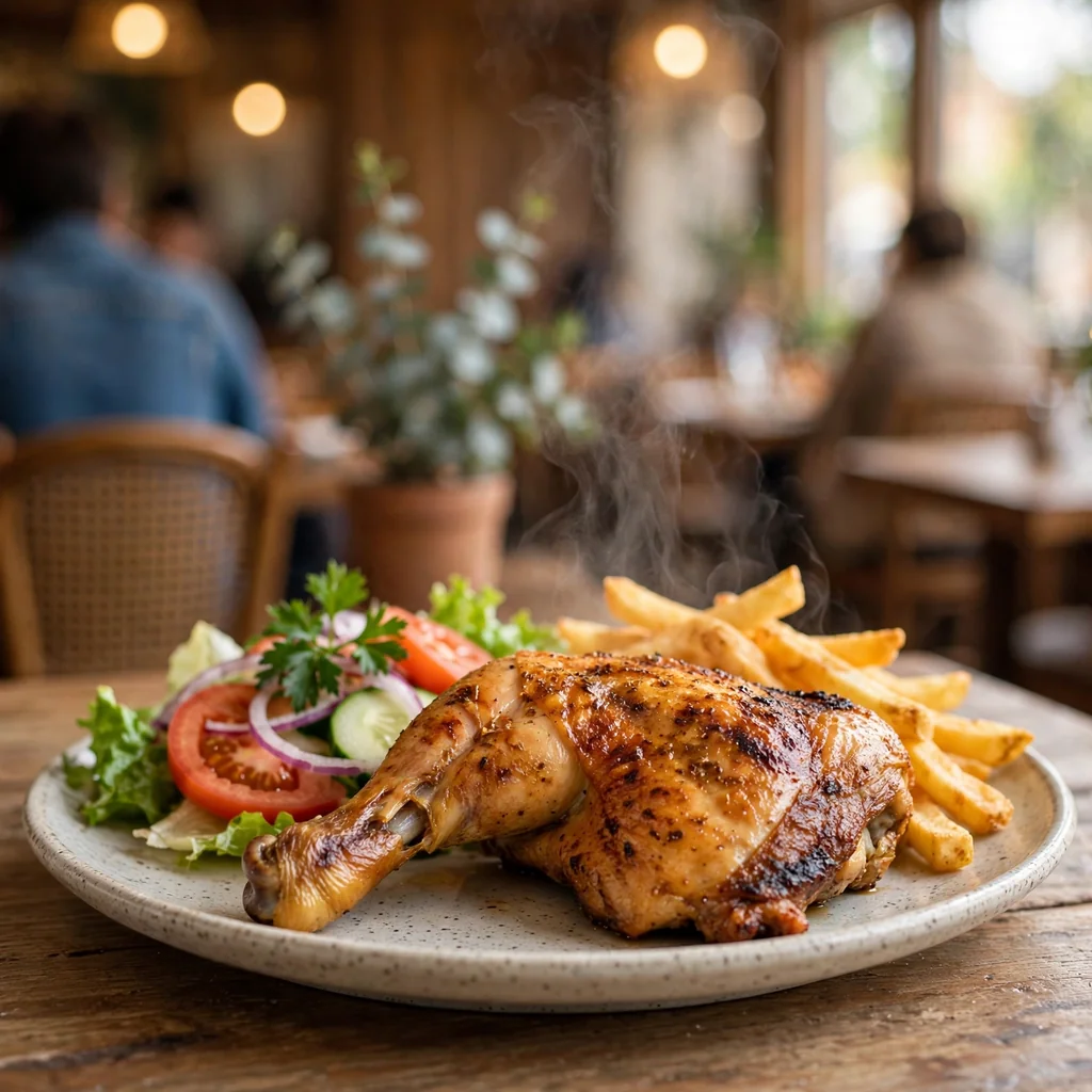 Cuarto de pollo a la brasa